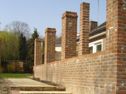 Wall ready for fencing