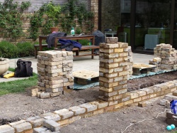 Garden Wall Under Construction