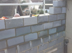 Blockwork beind laid